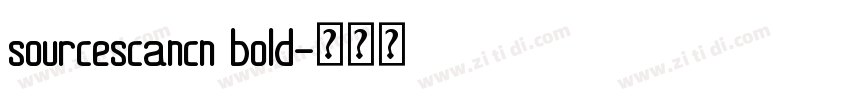 sourcescancn bold字体转换